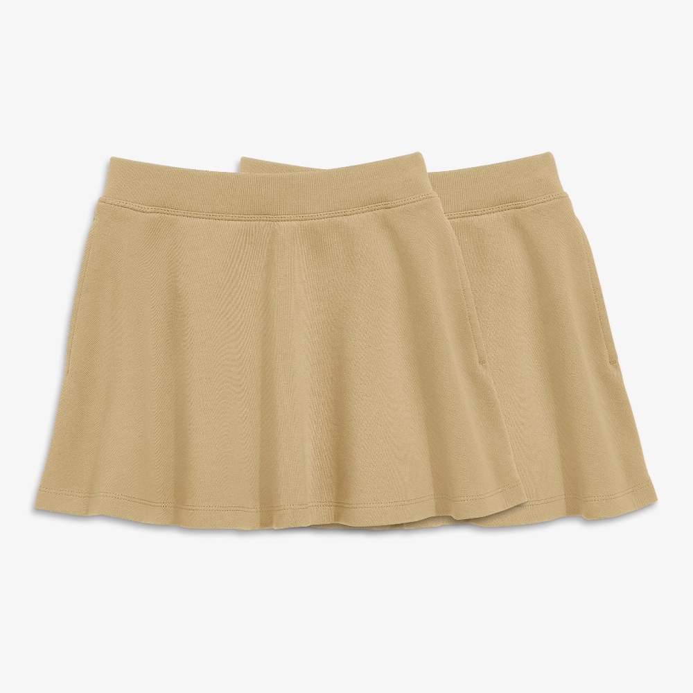 New with tags Primary Kids ponte skirt 2-pack Size 6-7 khaki